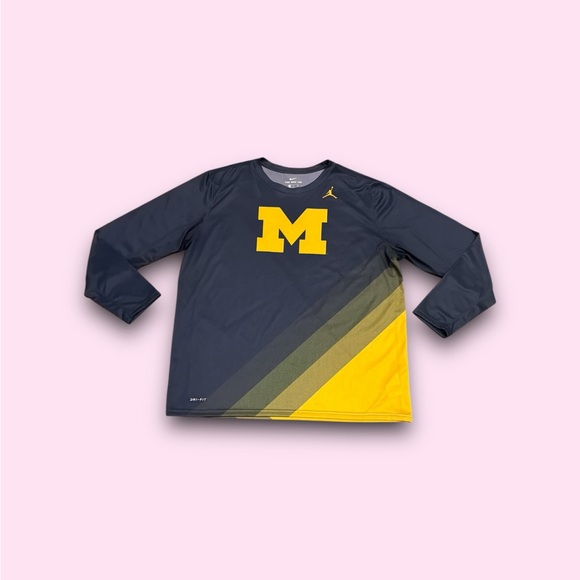 Jordan Other - Michigan Wolverines NCAA Nike air Jordan long sleeve dri-fit shirt men’s 2XL